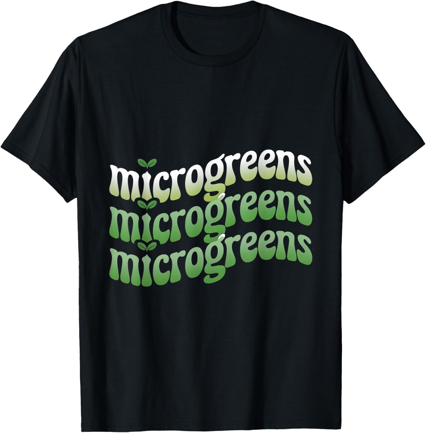 Microgreen Farmer Sprouts Plant Gardening Microgreens T-Shirt - T-Shirt | Black