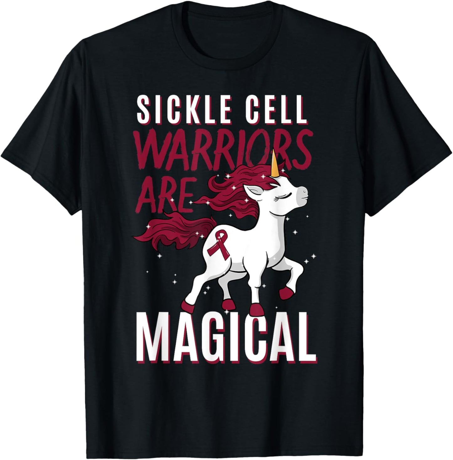 Sickle Cell Disease SCD Warrior Blood Disorder Unicorn Lover T-Shirt - T-Shirt | Black