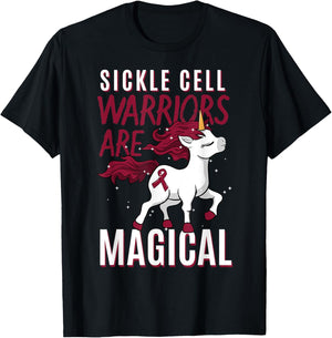 Sickle Cell Disease SCD Warrior Blood Disorder Unicorn Lover T-Shirt - T-Shirt | Black