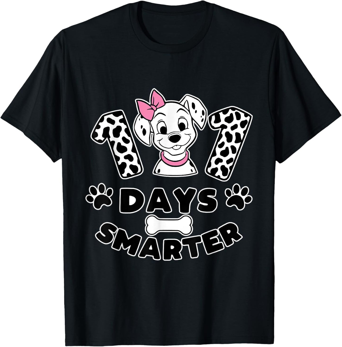 100th Days Of School / 101 Days Smarter 100 for Girls Kids T-Shirt - T-Shirt | Black