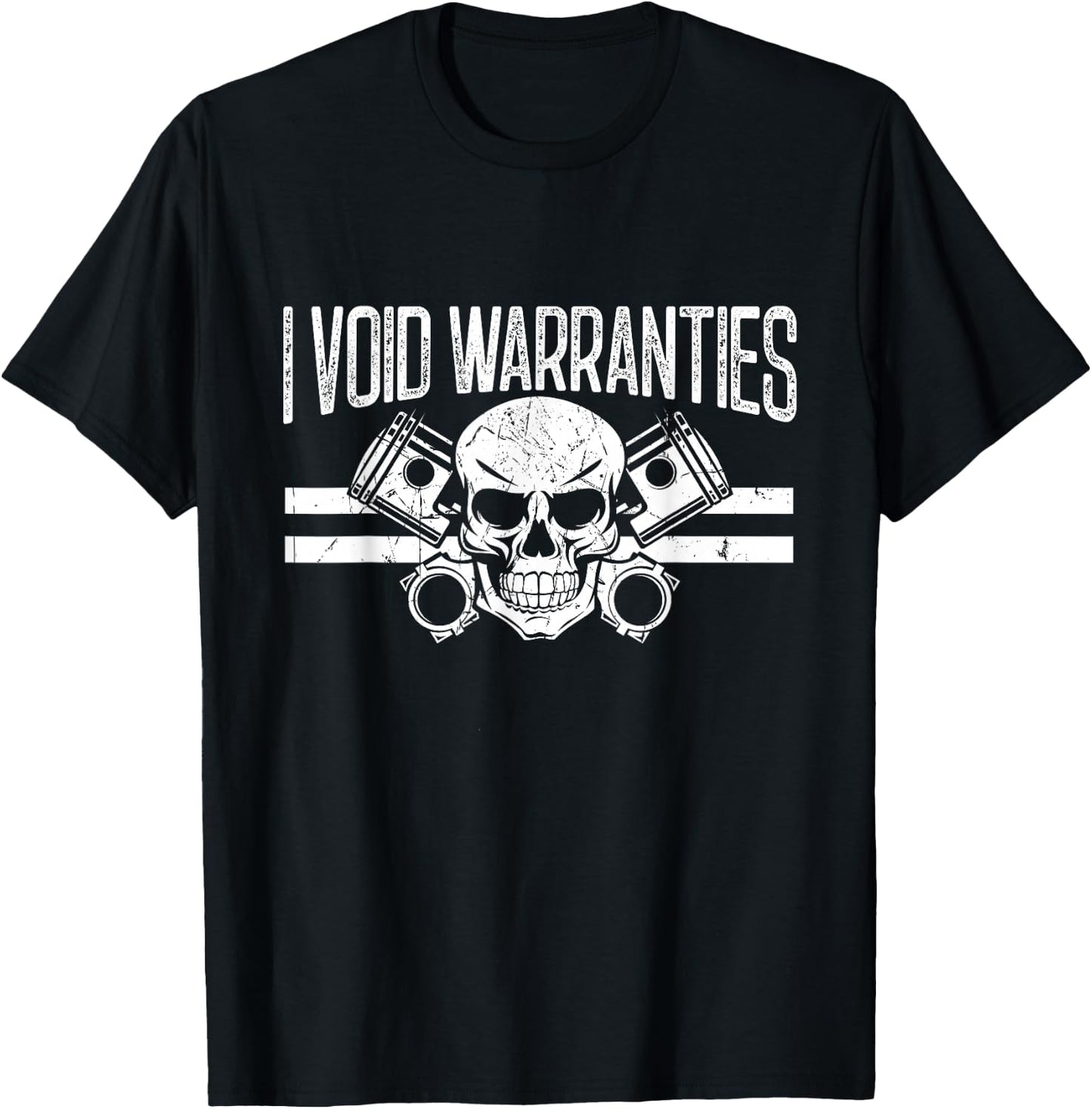 I Void Warranties - Men's Black Classic Fit Short Sleeve - Car Theme - Adult Size S T-Shirt - T-Shirt | Black