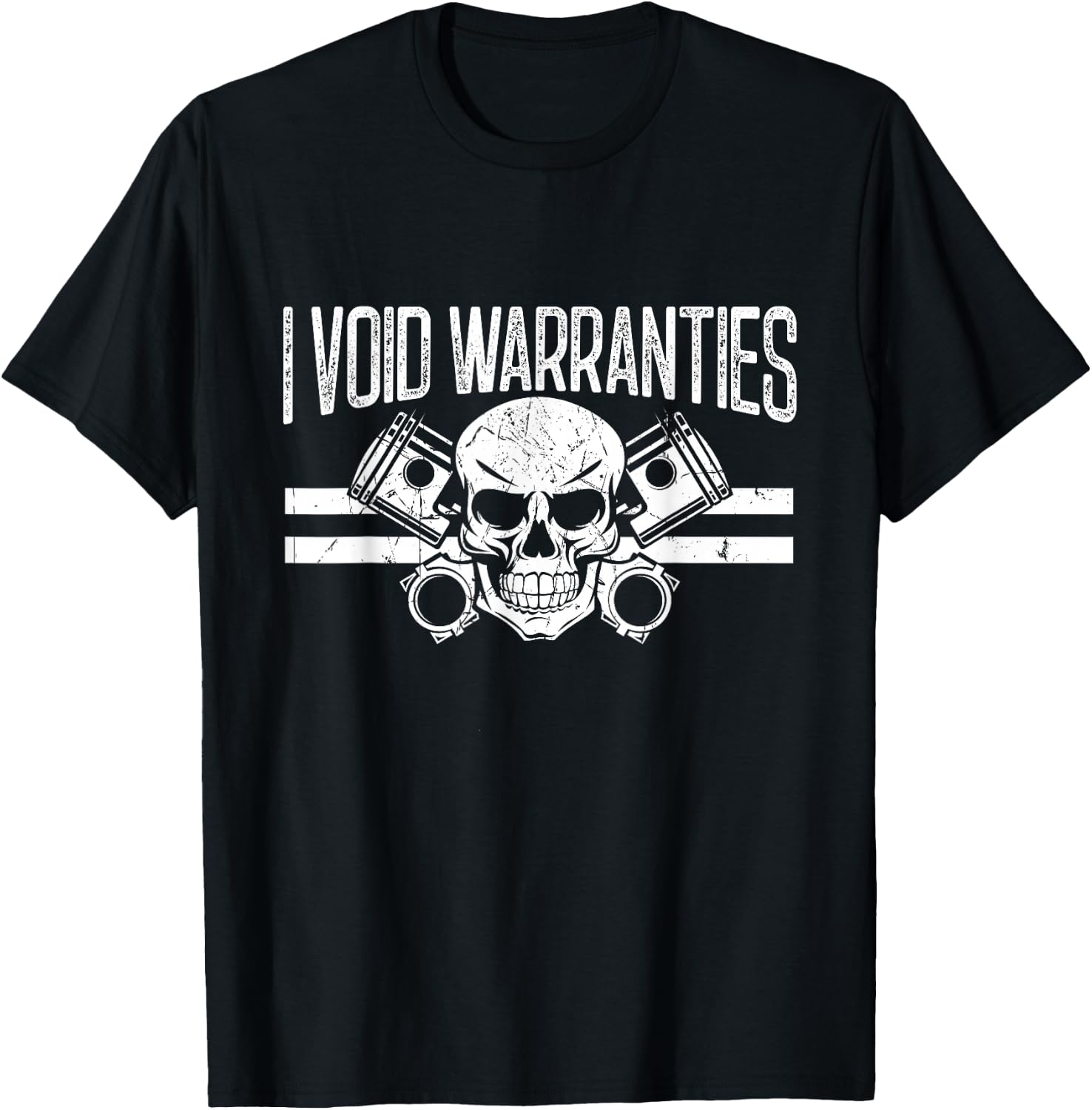 I Void Warranties - Men's Black Classic Fit Short Sleeve - Car Theme - Adult Size S T-Shirt - T-Shirt | Black