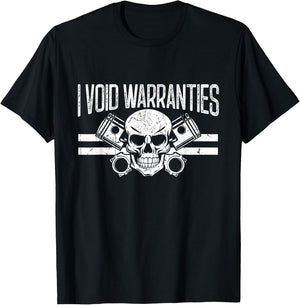 I Void Warranties - Men's Black Classic Fit Short Sleeve - Car Theme - Adult Size S T-Shirt - T-Shirt | Black