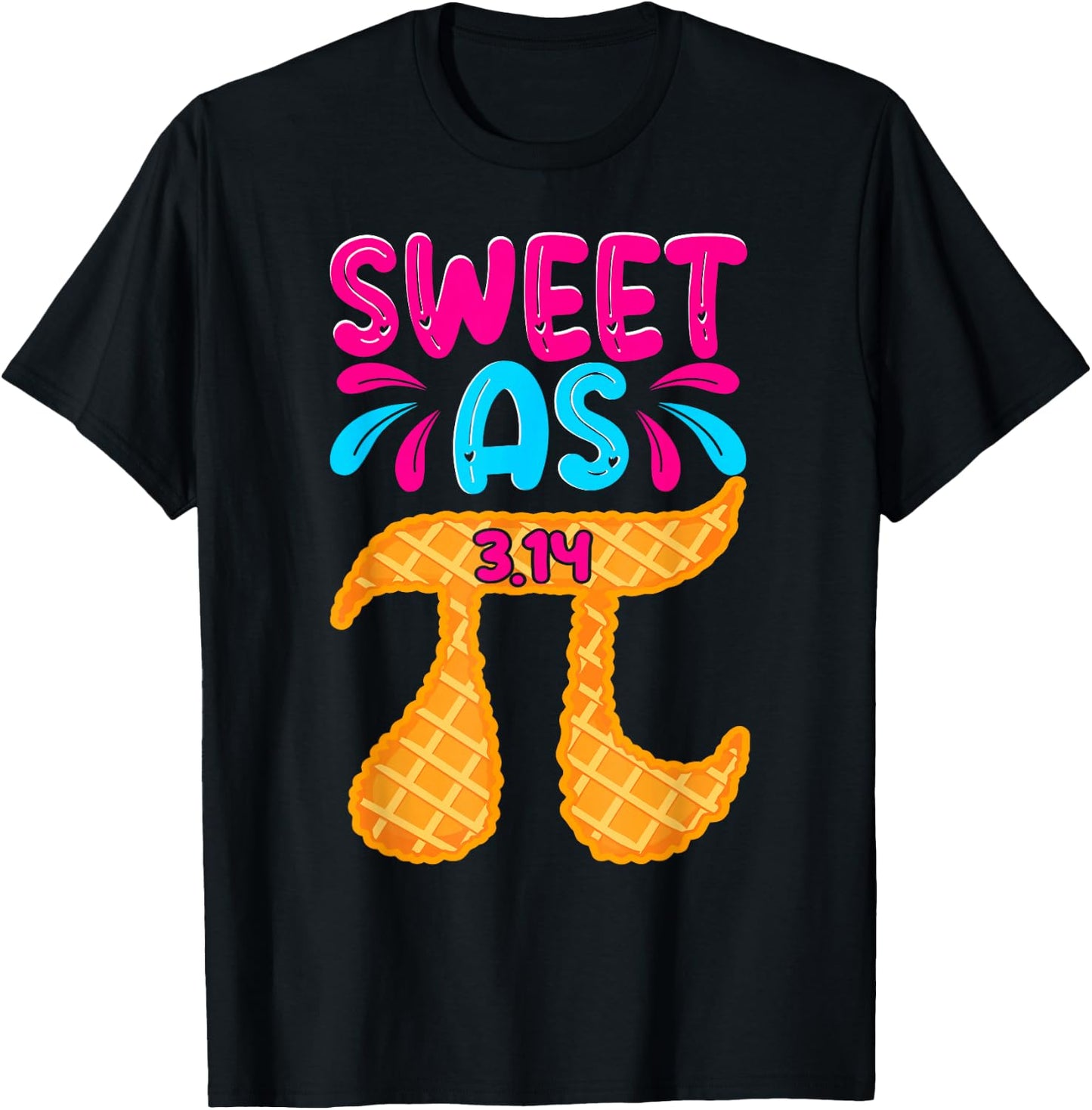 Sweet As 3.14 Pie Funny Pi Day Math Teacher Boys Girls Kids T-Shirt - T-Shirt | Black