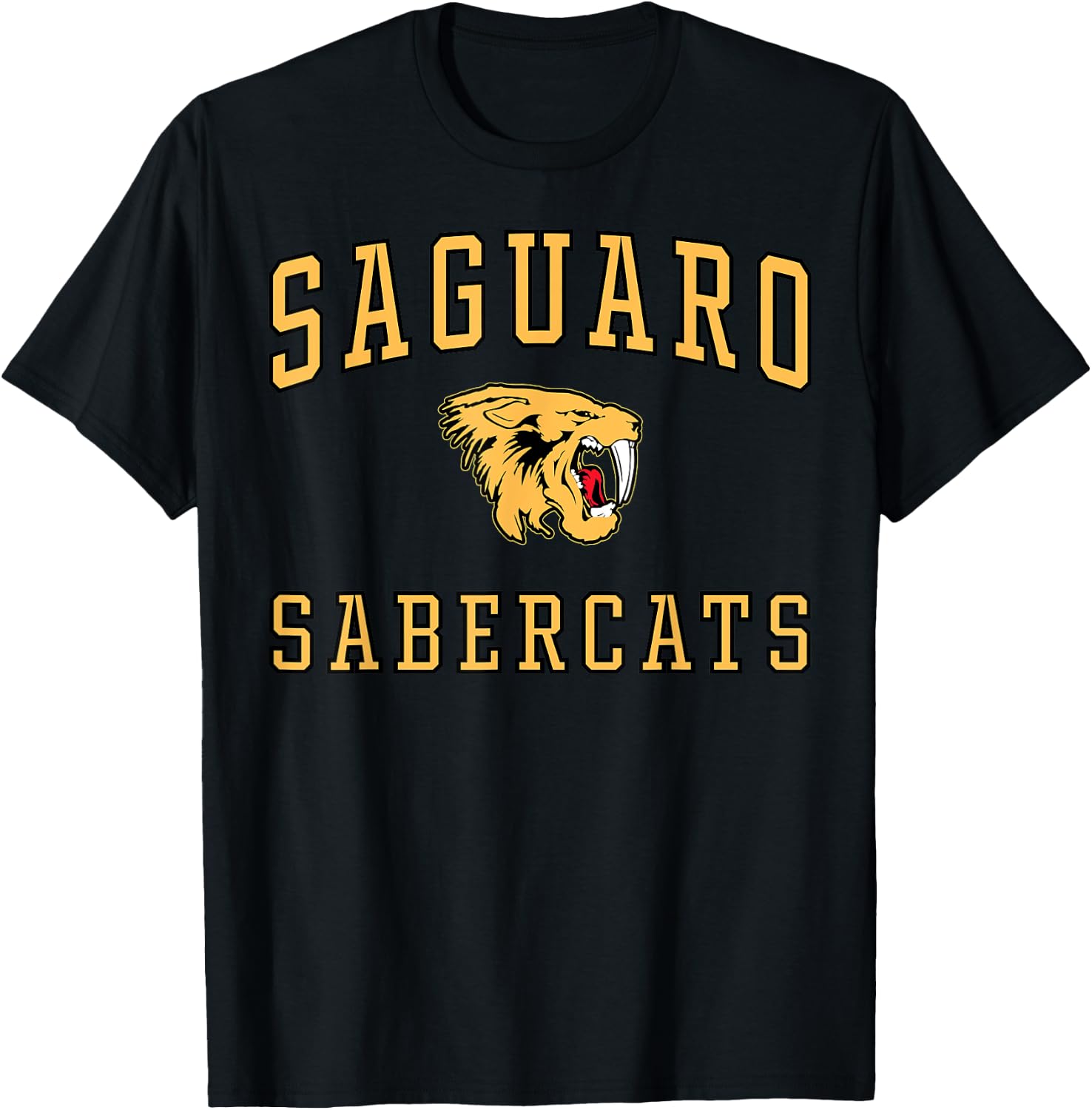 Saguaro High School Sabercats C1 T-Shirt - T-Shirt | Black