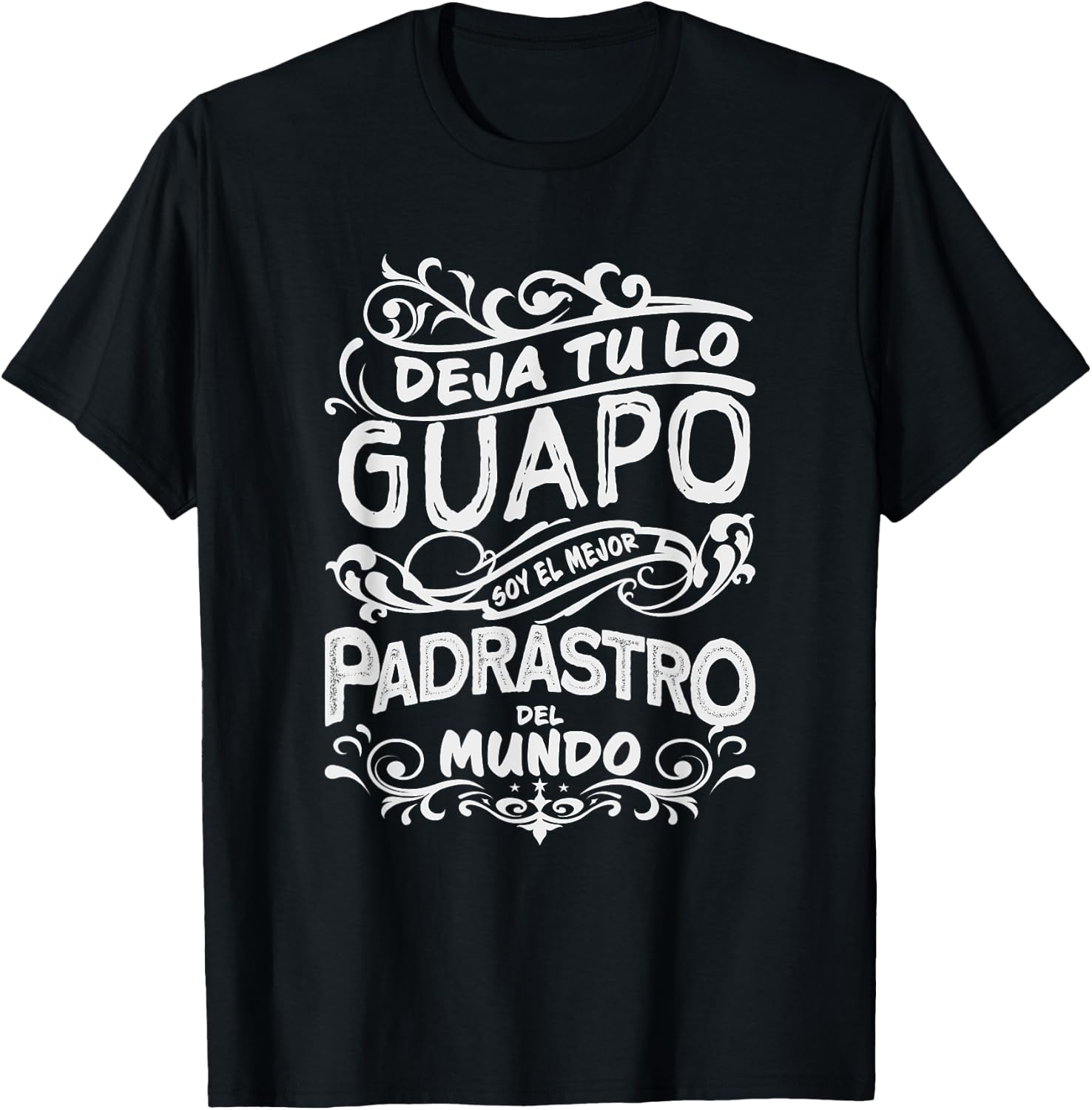 Camiseta Mejor Padrastro del Mundo para Dia del Padre T-Shirt - T-Shirt | Black