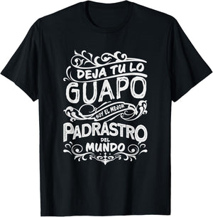 Camiseta Mejor Padrastro del Mundo para Dia del Padre T-Shirt - T-Shirt | Black