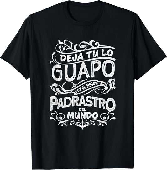 Camiseta Mejor Padrastro del Mundo para Dia del Padre T-Shirt - T-Shirt | Black