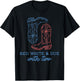 Red White and Due Pregnancy Announcement Twin Cowboy Western T-Shirt - T-Shirt | Black