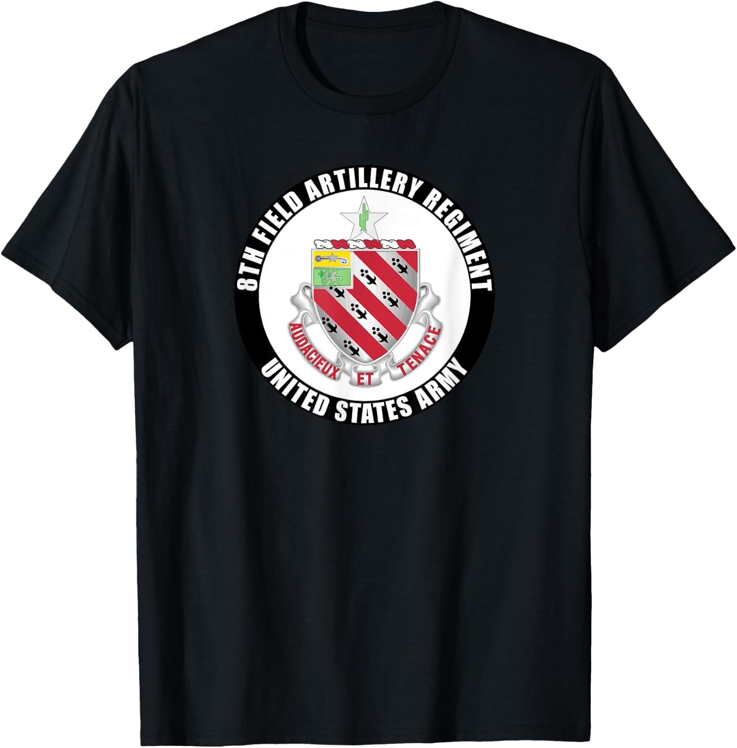 8th Field Artillery Regiment United States Army Veteran T-Shirt - T-Shirt | Black