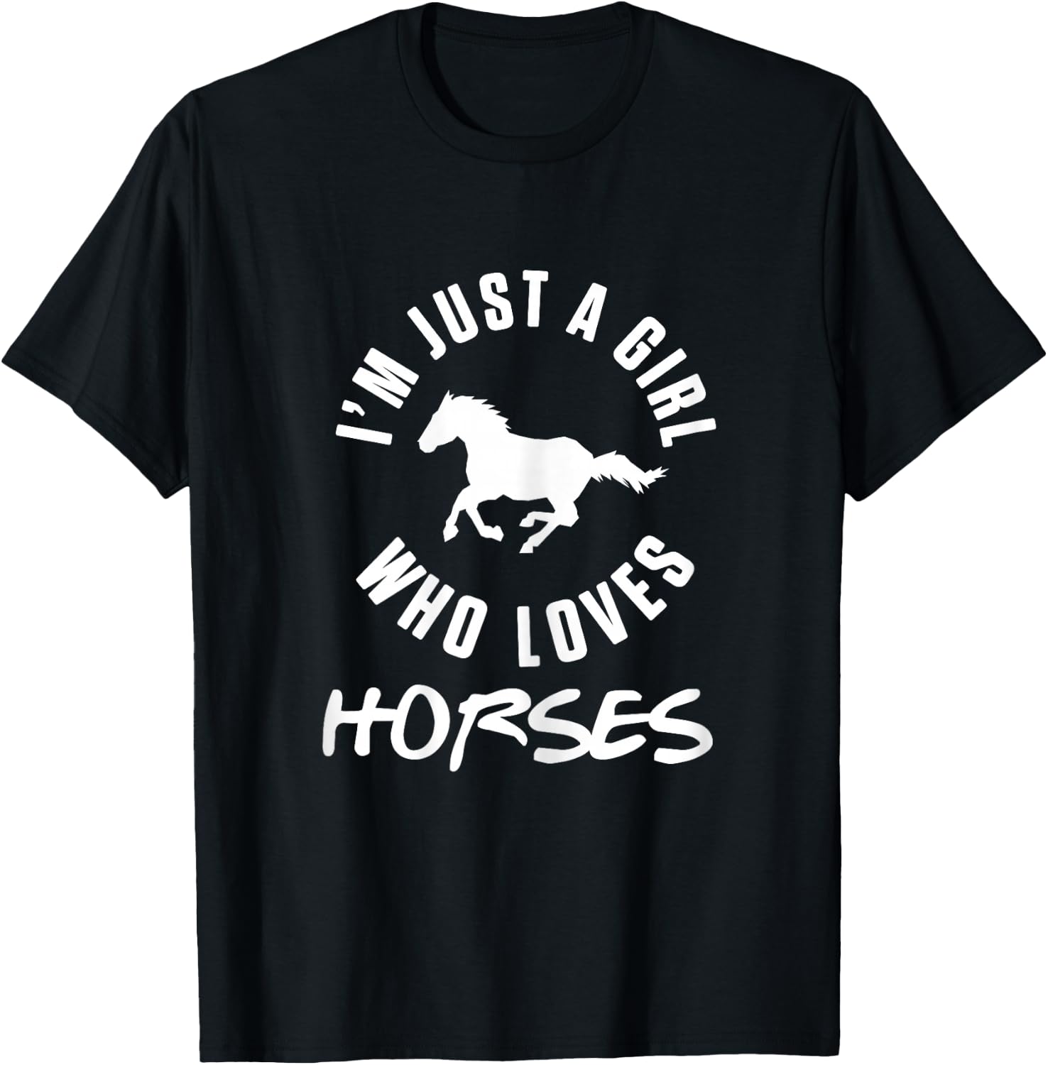 Horse Girl Dressage Riding Horses Equestrian Sports Pony T-Shirt - T-Shirt | Black