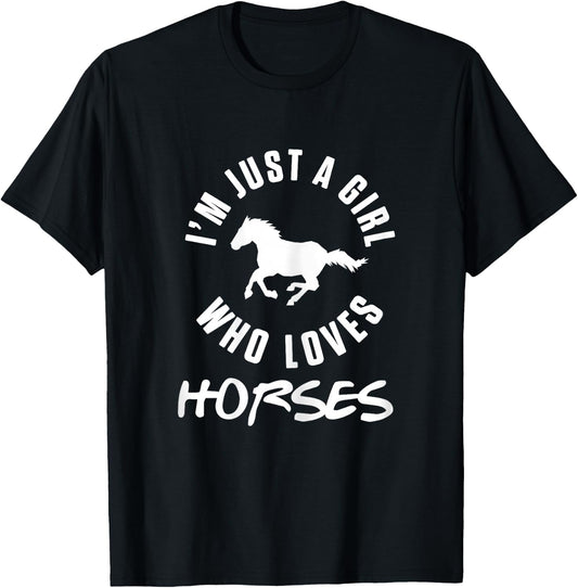Horse Girl Dressage Riding Horses Equestrian Sports Pony T-Shirt - T-Shirt | Black