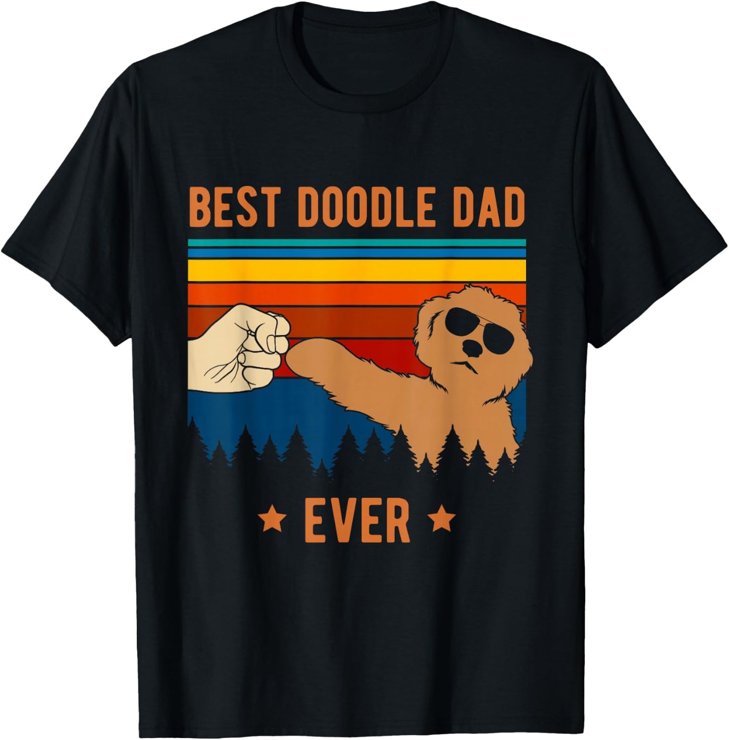 Best Doodle Dad Ever - Funny Dog Goldendoodle Labradoodle Small T-Shirt - T-Shirt | Black