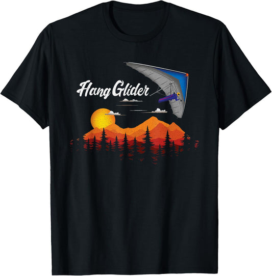Distressed Hang Glider Flying Hang Glider Gift Shirt T-Shirt - T-Shirt | Black