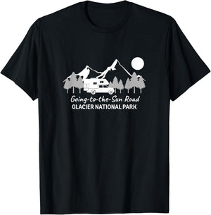 Going-to-the-Sun Road Glacier National Park | Truck Camper T-Shirt - T-Shirt | Black