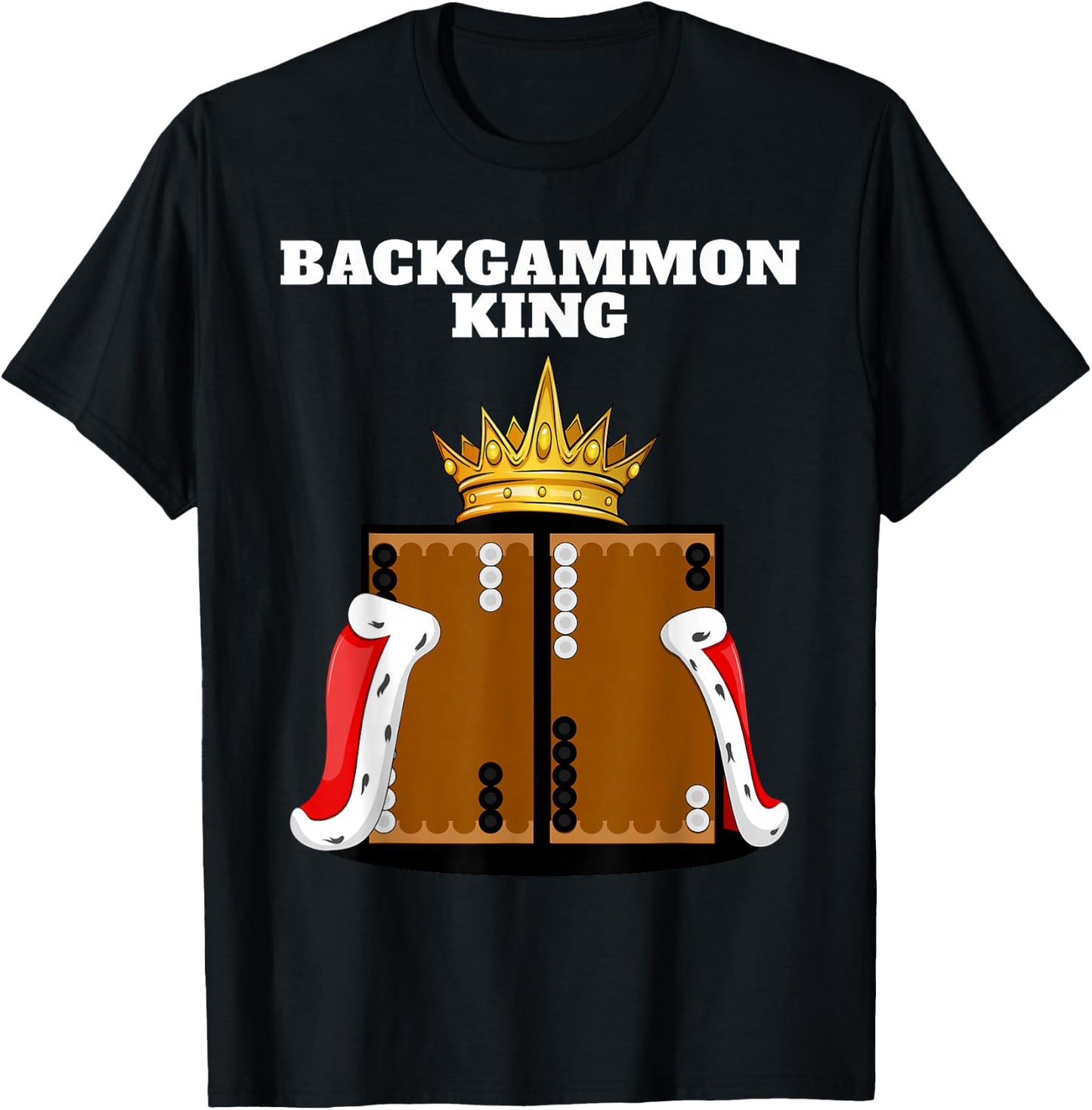 Backgammon King | Boardgames Shirt | Board Backgammon T-Shirt - T-Shirt | Black