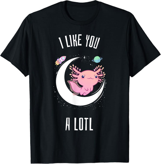 I Like You A Lotol Cute Kawaii Design T-Shirt - T-Shirt | Black