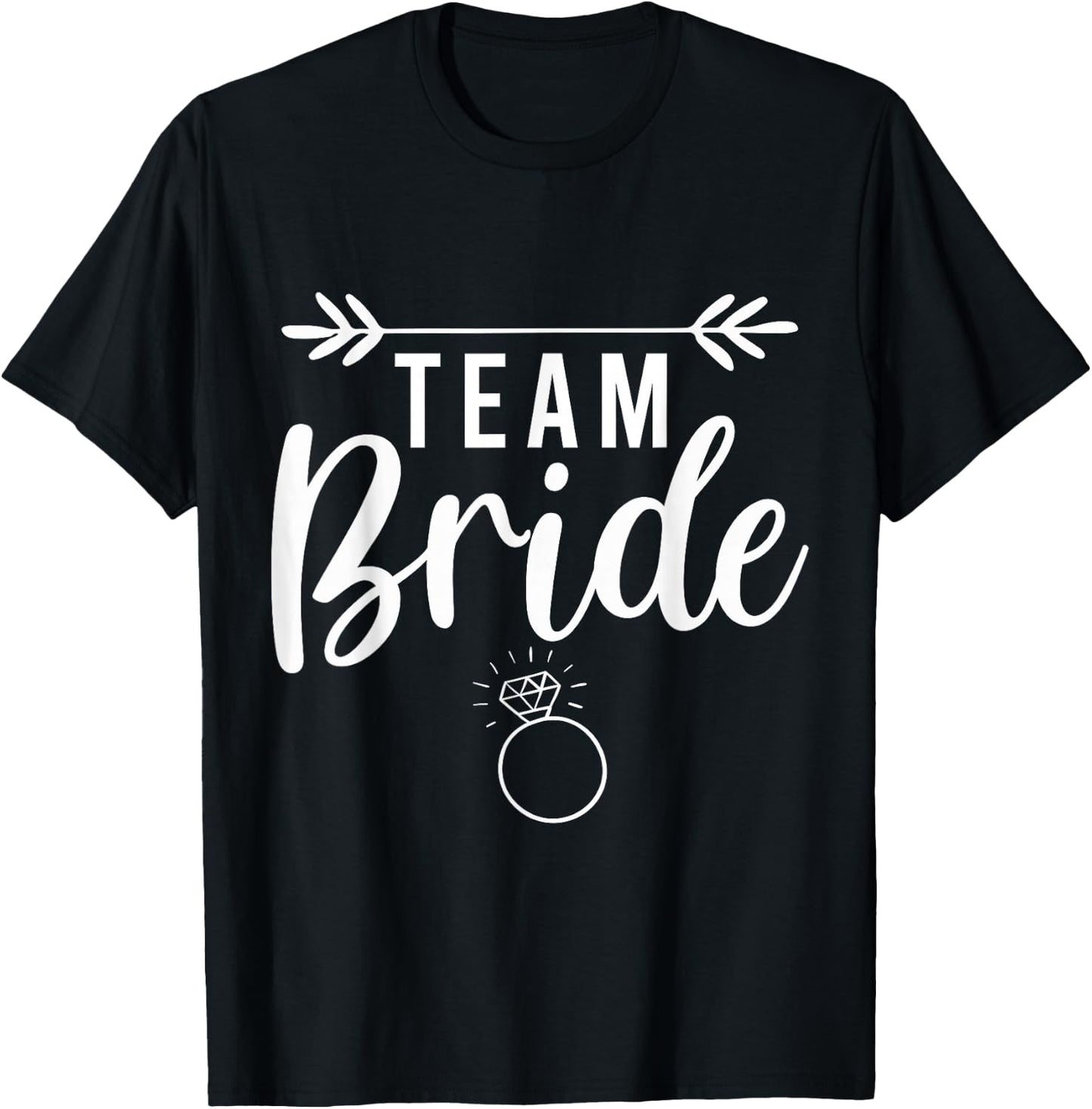 Team Bride Wedding Party Bridesmaid T-Shirt - T-Shirt | Black