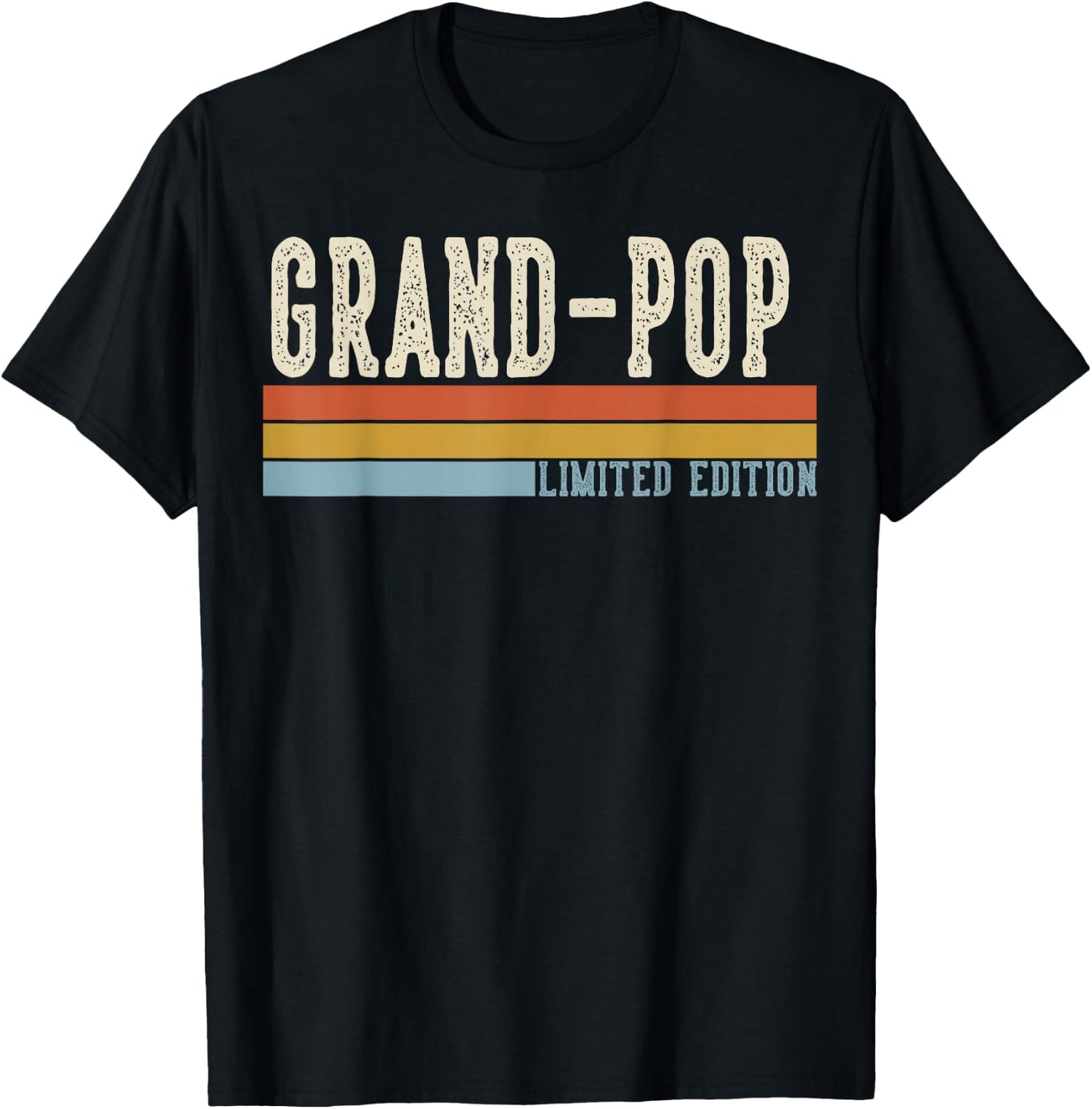 Grand-POP Vintage Grandpa Retro Fathers Day T-Shirt - T-Shirt | Black