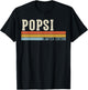 Popsi Vintage Grandpa Retro Fathers Day T-Shirt - T-Shirt | Black