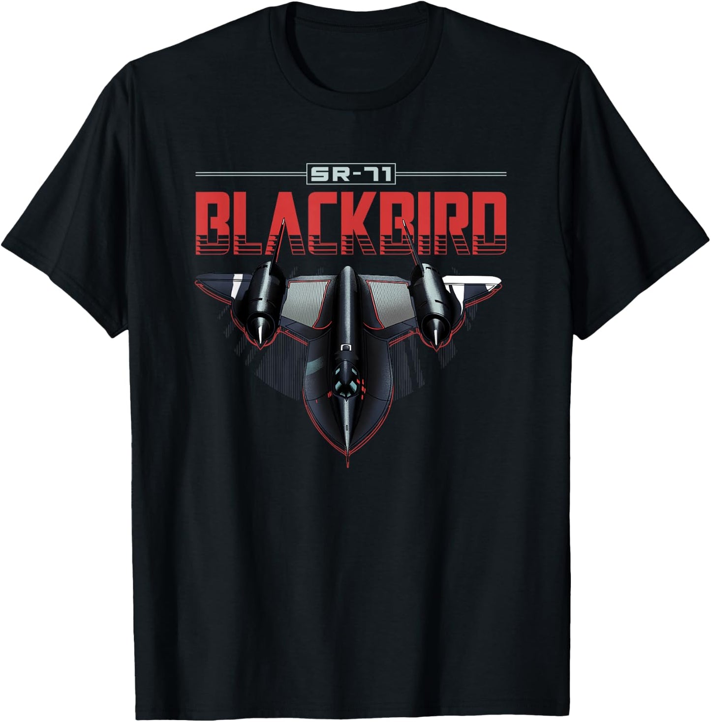USA Military Warbird Airplane Blackbird Spy Plane T-Shirt - T-Shirt | Black