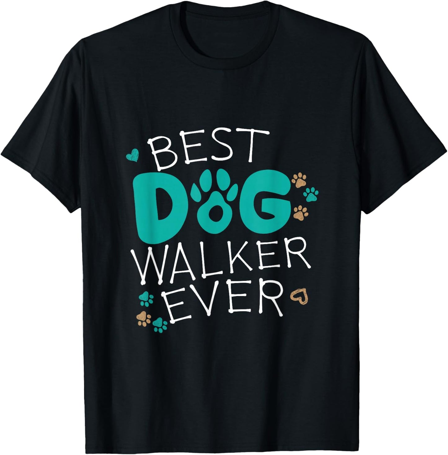 Best Dog Walker Walking Pet Sitter Ever Appreciation Thanks T-Shirt - T-Shirt | Black
