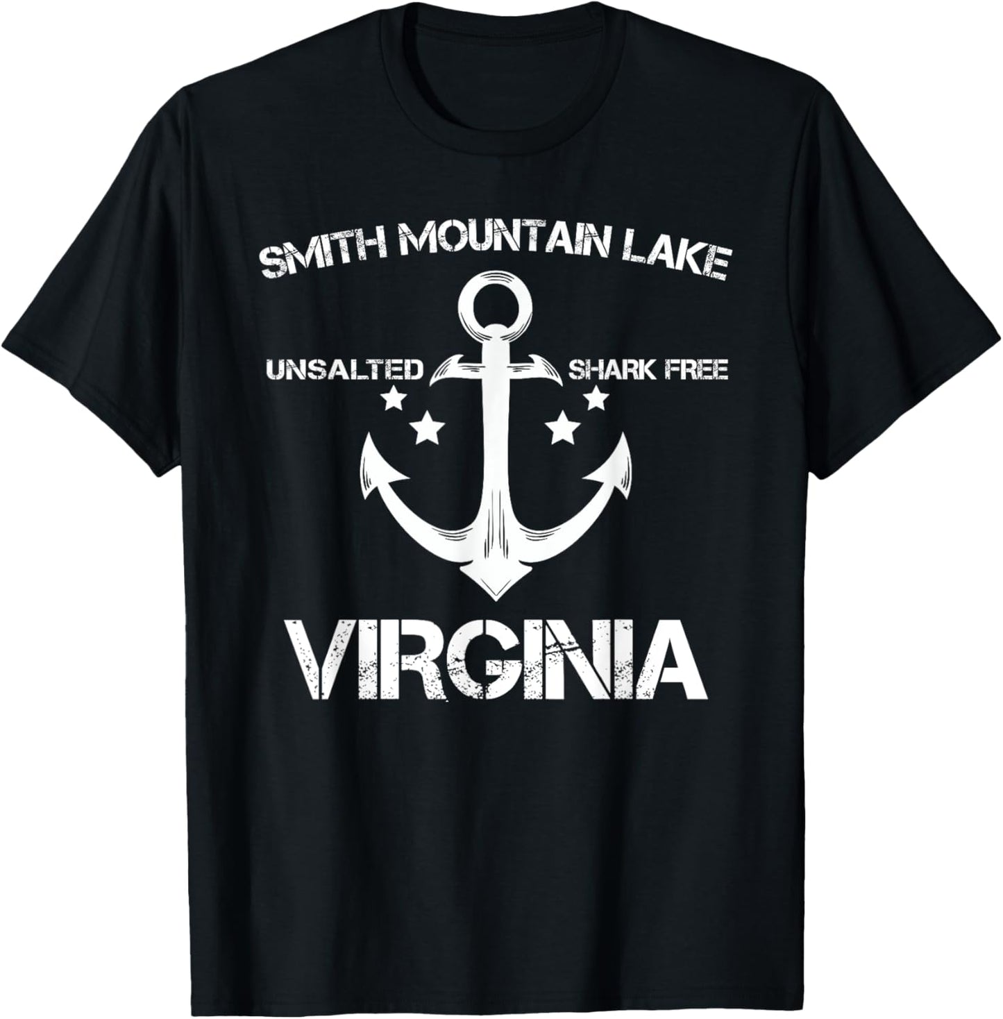 SMITH MOUNTAIN LAKE VIRGINIA Funny Fishing Camping Gift T-Shirt - T-Shirt | Black