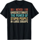 Never Underestimate The Power Of Stupid People Crowdfunding T-Shirt - T-Shirt | Black