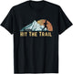 Hit The Trail Vintage Mountain Runner Retro Trail Running T-Shirt - T-Shirt | Black