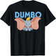 Disney Dumbo Blue Logo Portrait T-Shirt - T-Shirt | Black