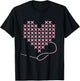 I love Cross Stitch Heart and Needle in Pink T-Shirt - T-Shirt | Black