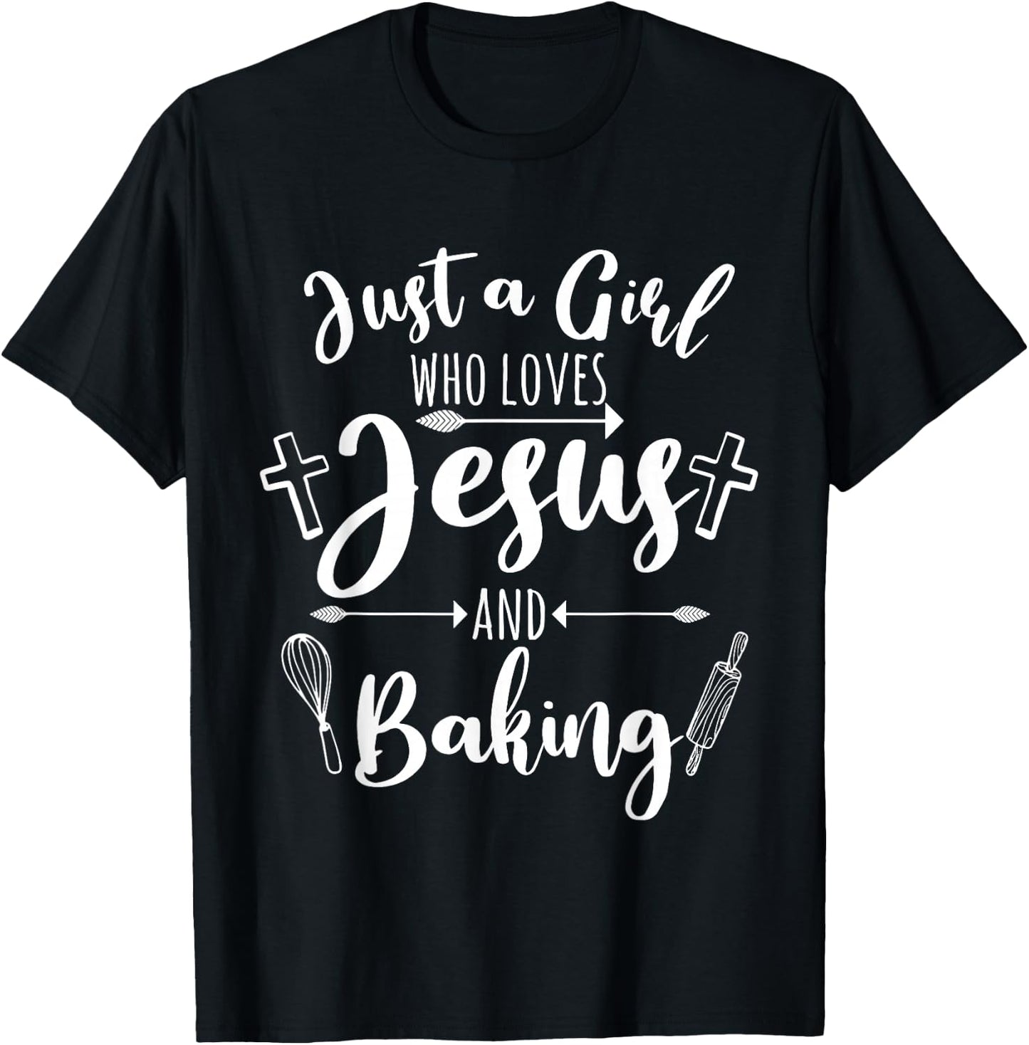 Funny Baking Baker Gift Cool Jesus Christian Bake T-Shirt - T-Shirt | Black