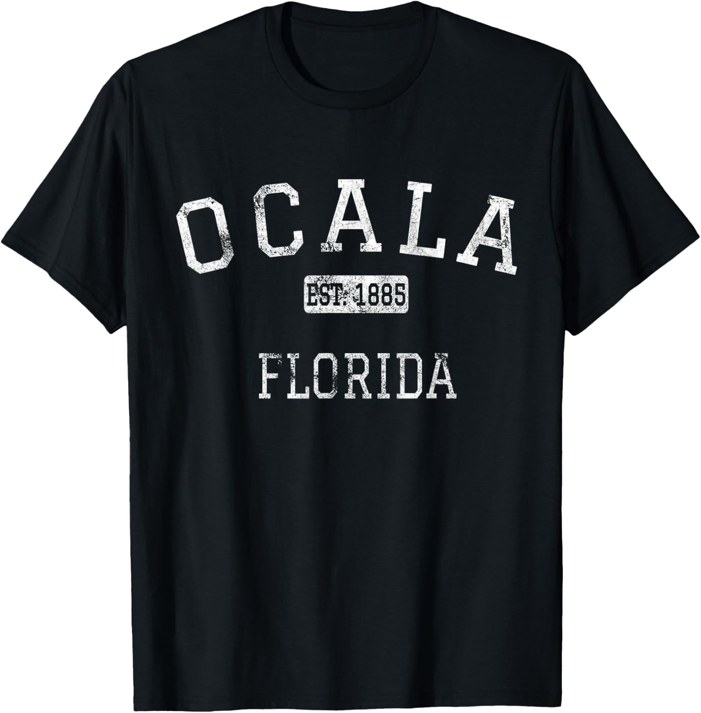 Ocala Florida FL Vintage T-Shirt - T-Shirt | Black