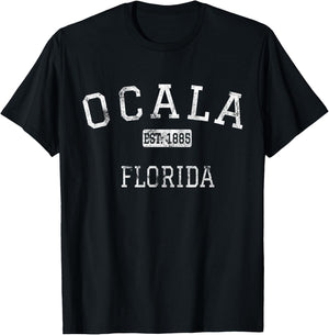 Ocala Florida FL Vintage T-Shirt - T-Shirt | Black