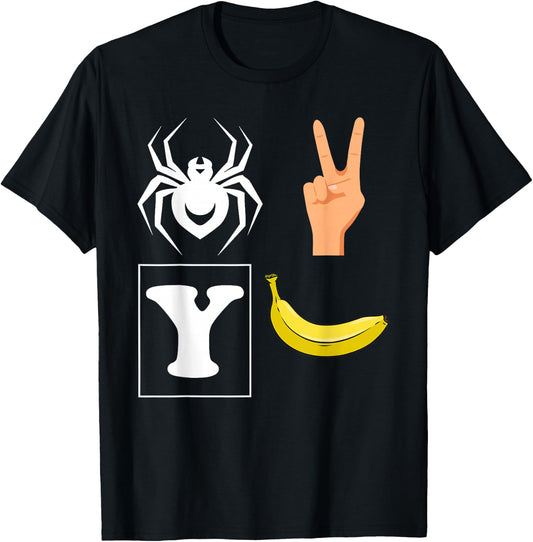 Spider 2 Y Banana Shirt - Football Lover Player T-Shirt - T-Shirt | Black
