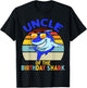 Uncle of the Shark Birthday Matching Family T-Shirt - T-Shirt | Black