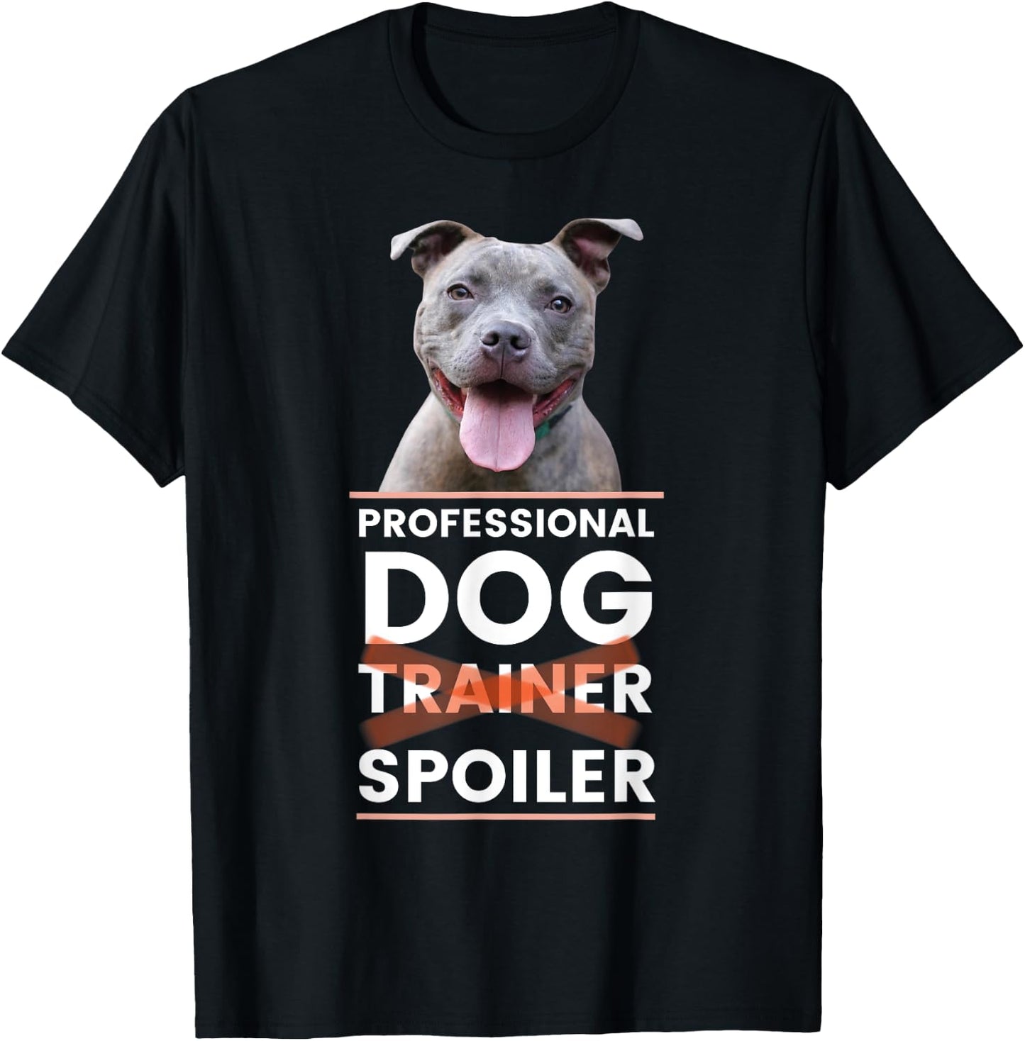 funny dog trainer pitbull mom dad Men Women T-Shirt - T-Shirt | Black