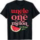 Uncle of the One In A Melon Birthday Girl Watermelon First T-Shirt - T-Shirt | Black