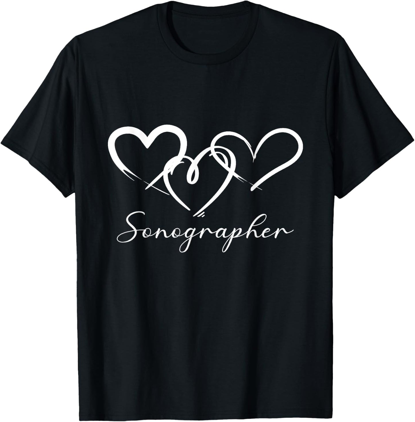 Doctor Medical Hospital Clinic Healthcare Gift -Adults Black Sonography Diagnostic Small Classic Fit Short Sleeve T-Shirt - T-Shirt | Black