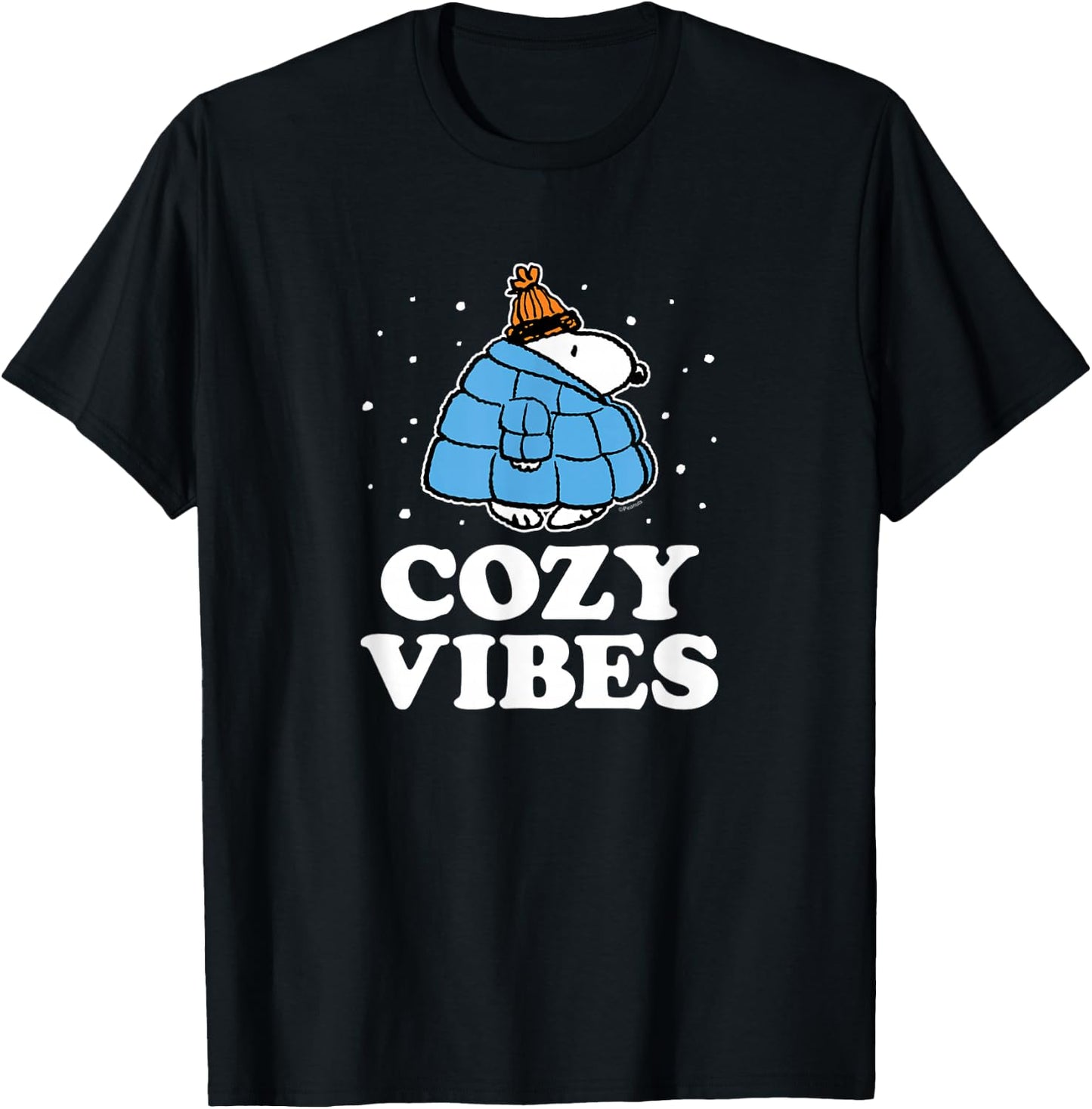 Peanuts - Puffer - Cozy Vibes T-Shirt - T-Shirt | Black