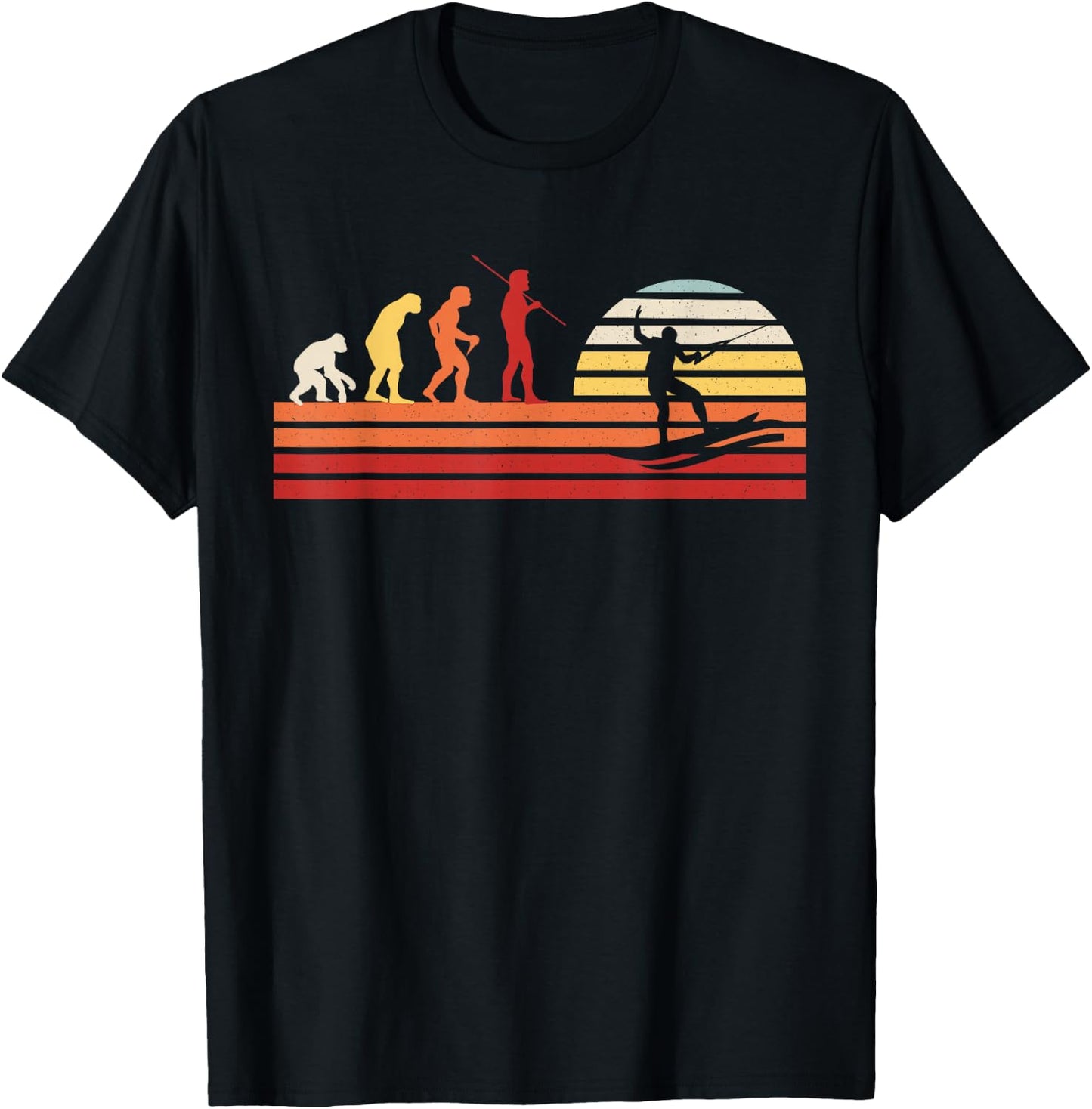 Retro Wakeboarder Wakeboard - Vintage Wakeboarding T-Shirt - T-Shirt | Black