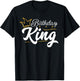 Birthday King Crown Bday Party Present Gift Boys T-Shirt - T-Shirt | Black