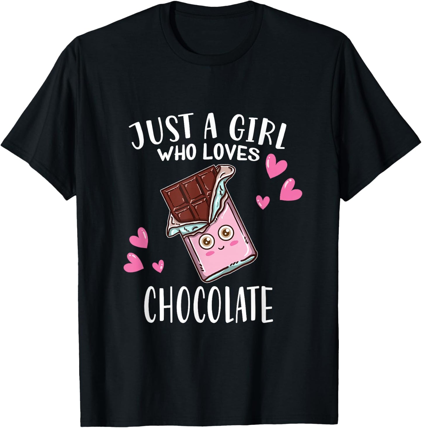 Just A Girl Who Loves Chocolate Lovers T-Shirt - T-Shirt | Black