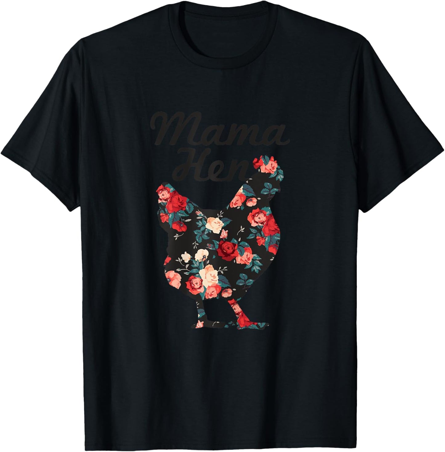 Mama Hen Funny Mother's Day Chicken Mom Farmer Farm Gift T-Shirt - T-Shirt | Black