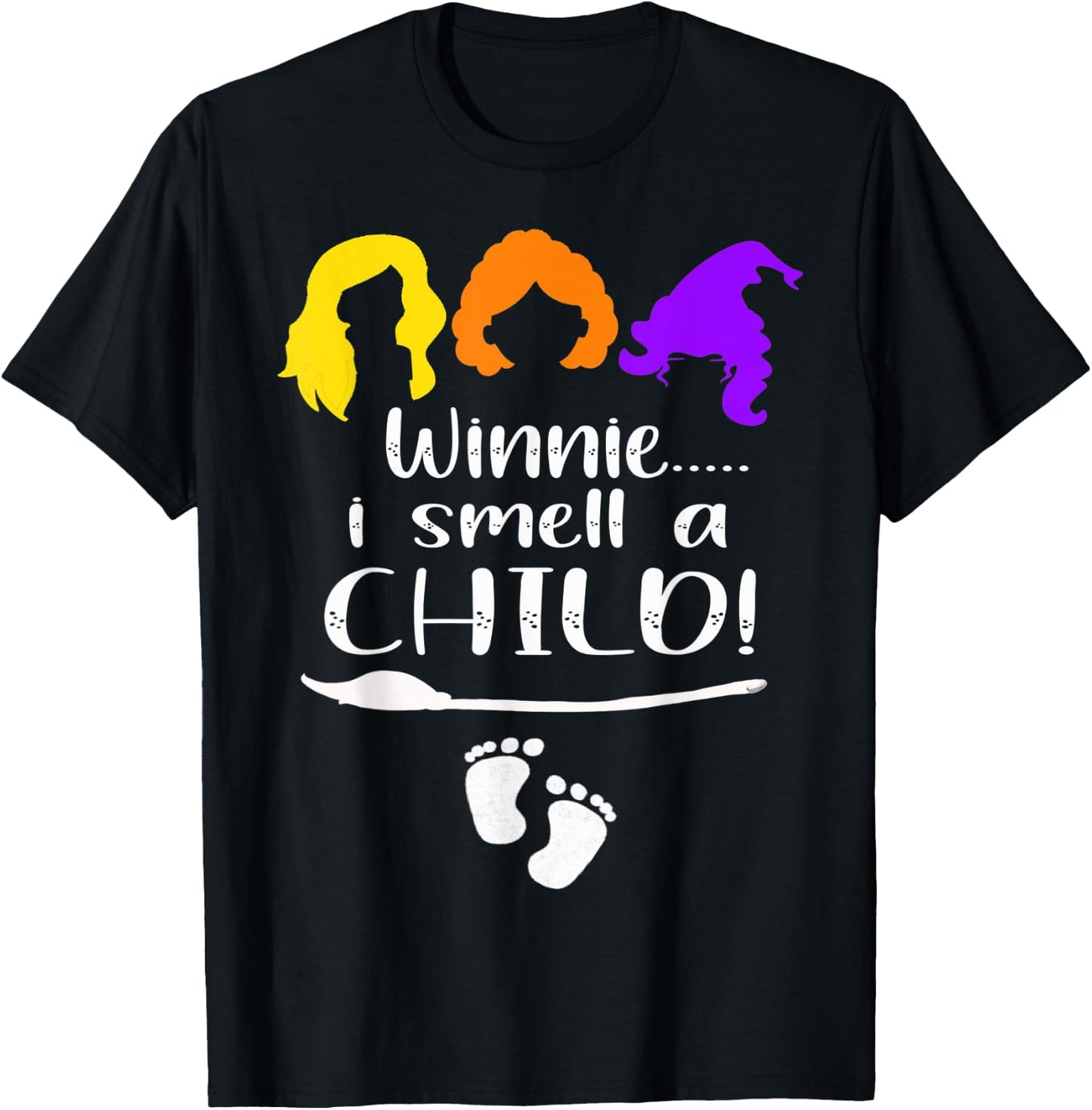 Winnie I smell A Child Halloween Pregnancy Announcement Mom T-Shirt - T-Shirt | Black