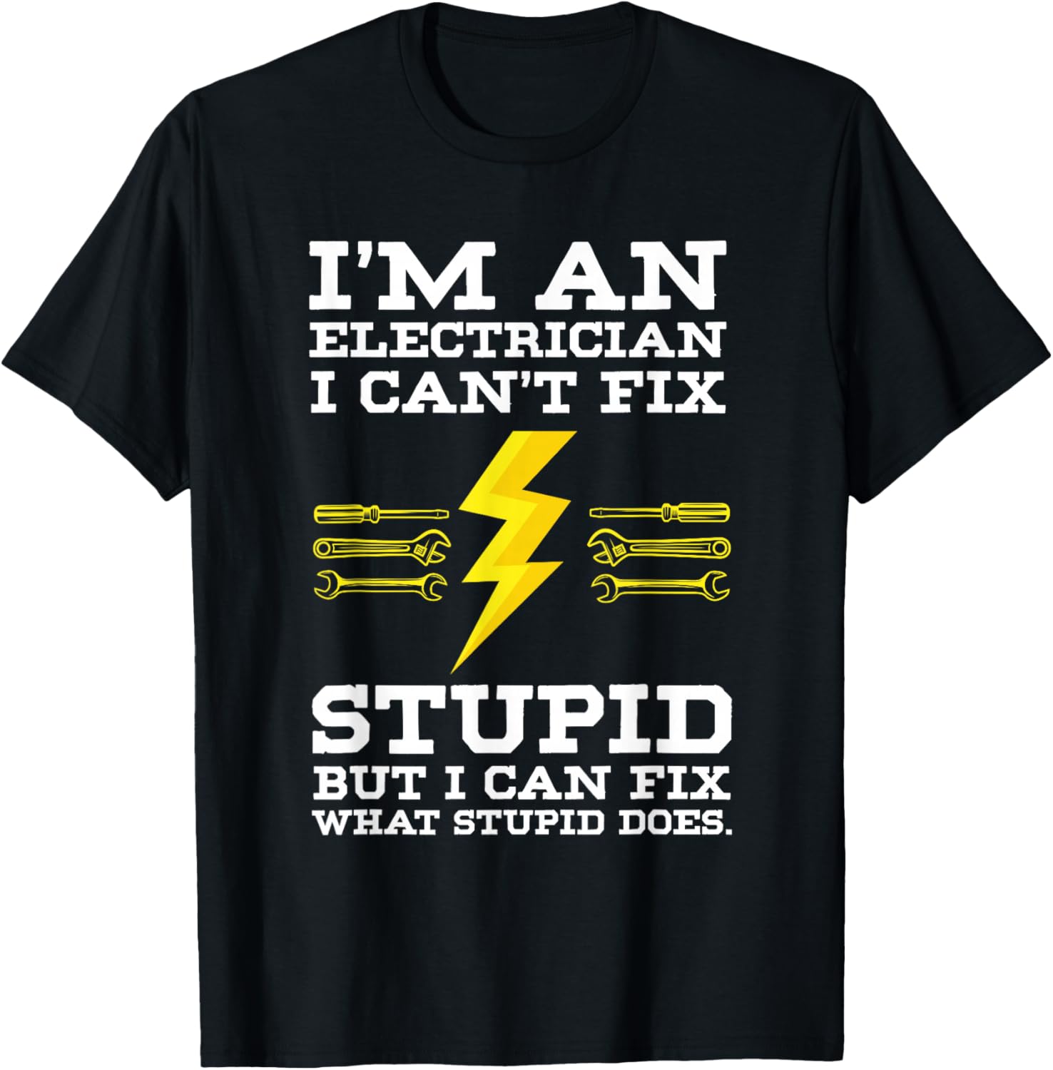 Electrician Gifts & Funny electrical Design T-Shirt - T-Shirt | Black