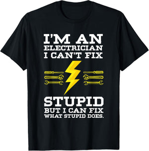 Electrician Gifts & Funny electrical Design T-Shirt - T-Shirt | Black