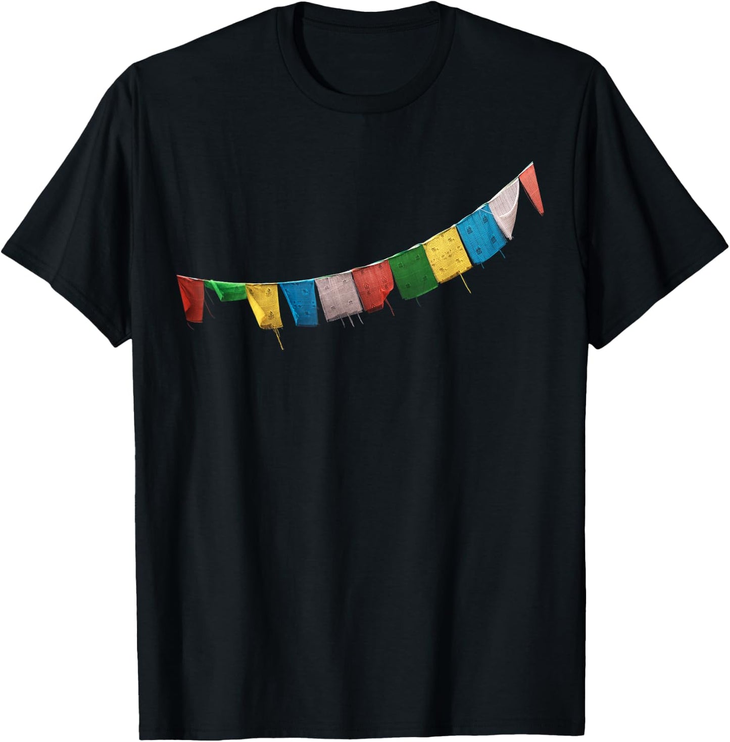 Tibetan Prayer Flag - Meditation & Qi Gong Shirt T-Shirt - T-Shirt | Black