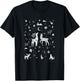 Winter Solstice Christmas woodland creatures Doodle T-Shirt - T-Shirt | Black