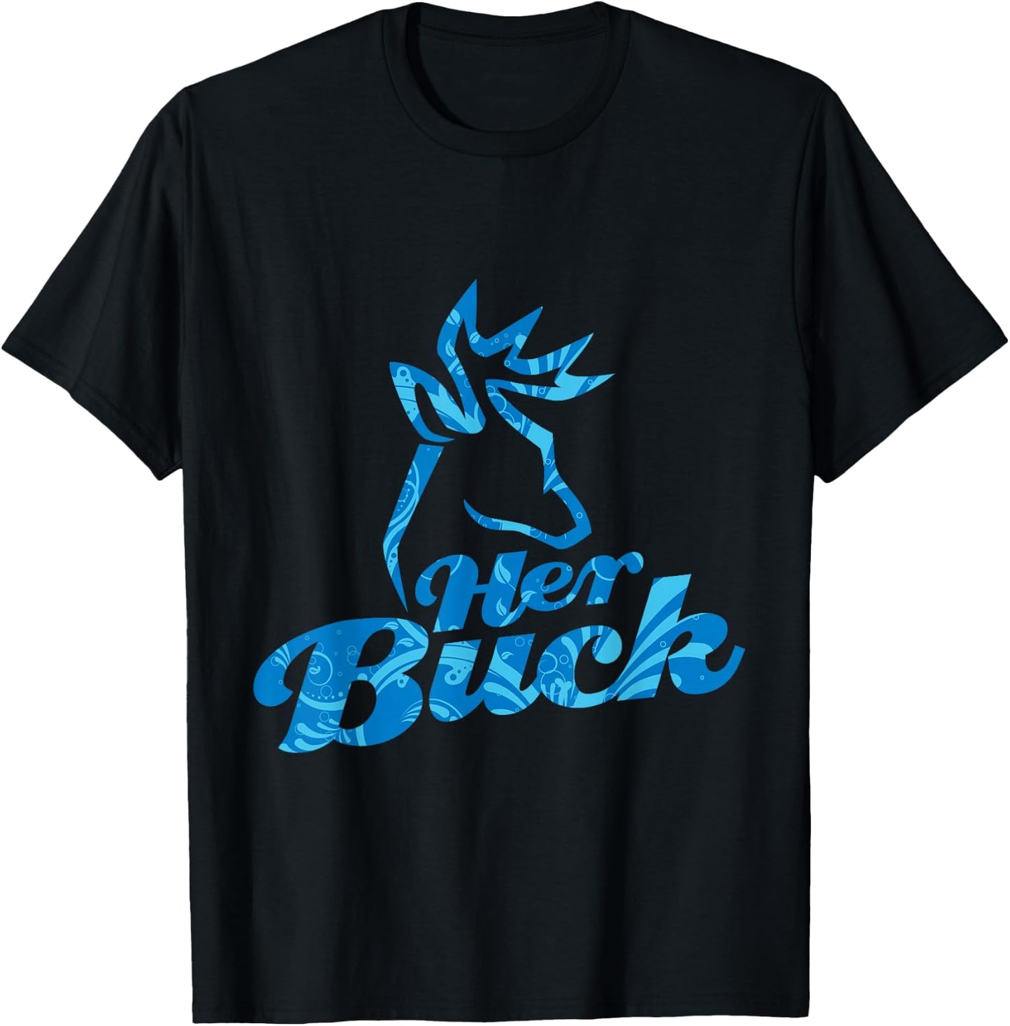 Her Buck & His Doe Matching Couple Shirts T-Shirt - T-Shirt | Black